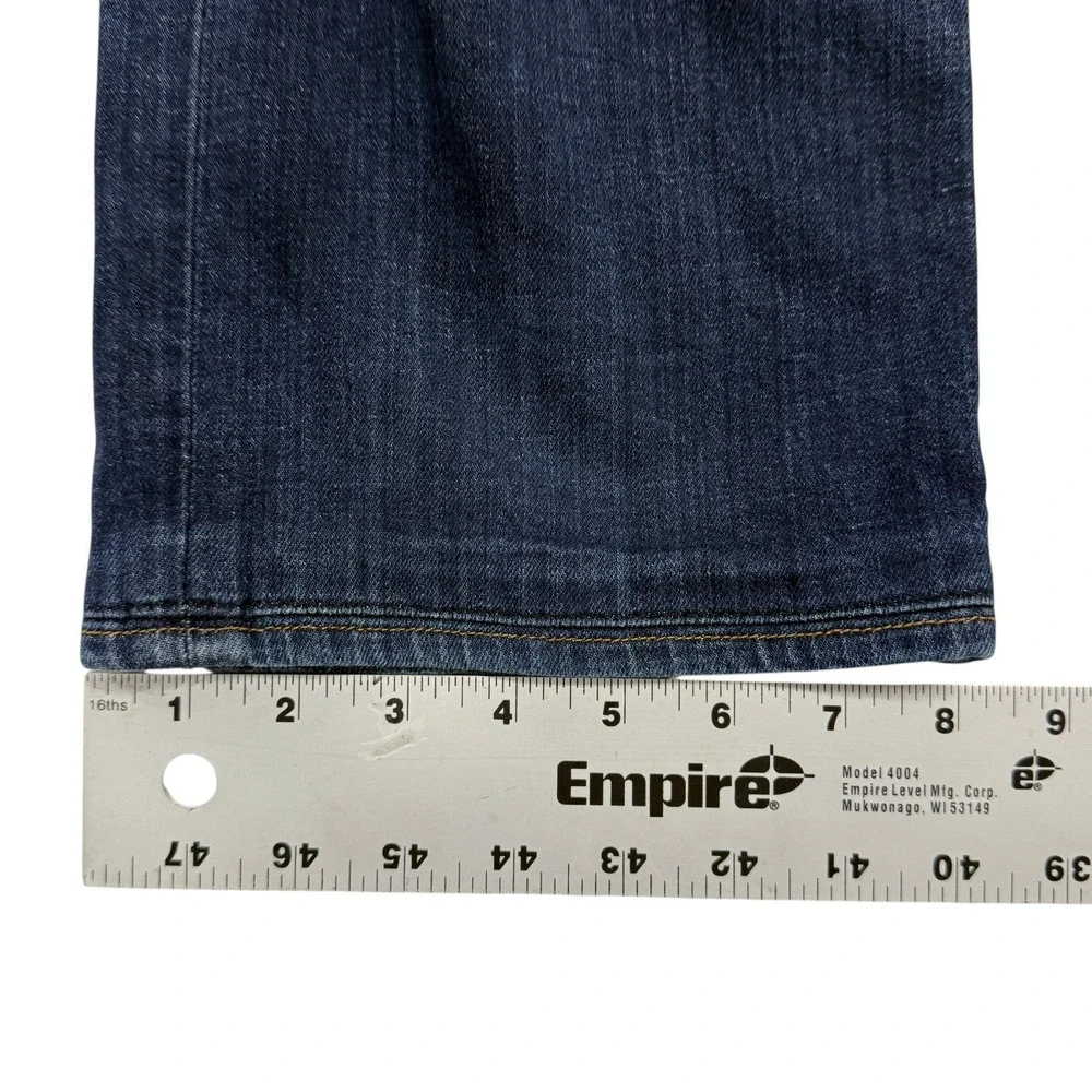 Hudson Wilde Relaxed Straight Jeans Mens 34 x 30 Dark Wash Blue Button Fly